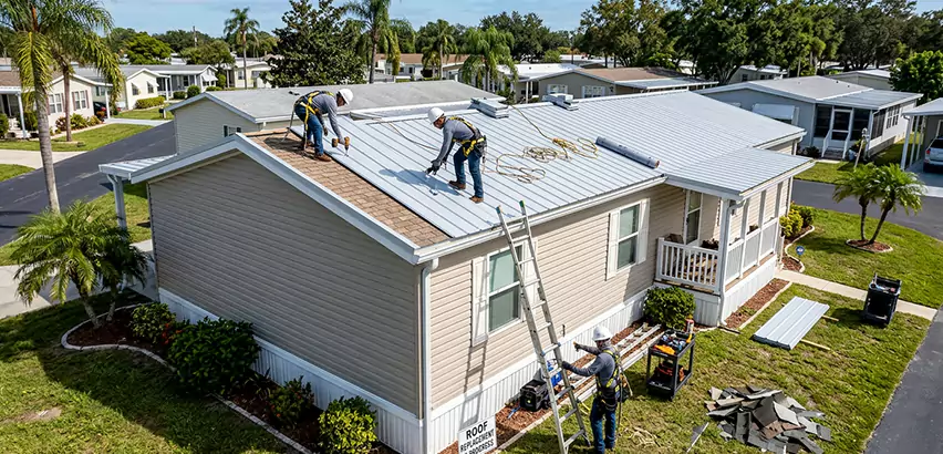 Mobile Home Metal Roof Replacement in Maywood